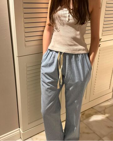 %100 Keten rahat pantolon - 3