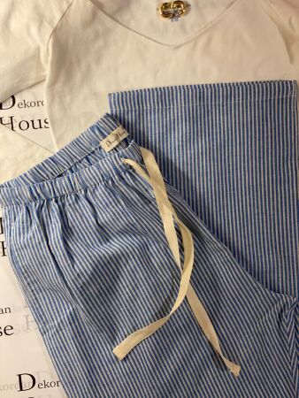%100 Keten rahat pantolon - 2