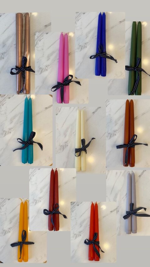 2'li Şamdan Mumu (Konik) 25cm - 1