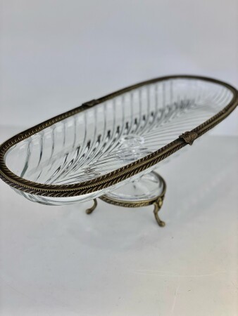 Antik Pirinç Sunum Stantı (33cm) - 1