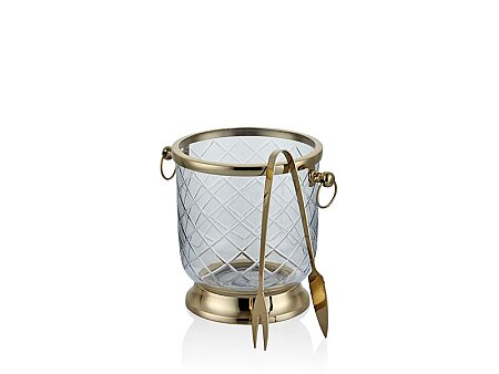 Gold Detaylı Cam Buzluk