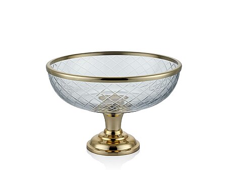 Gold Detaylı Cam Kase