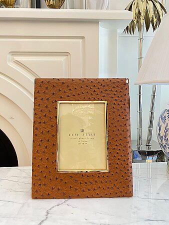  İthal Tarçın Deri Gold Detaylı Çerçeve (24x30) - 2