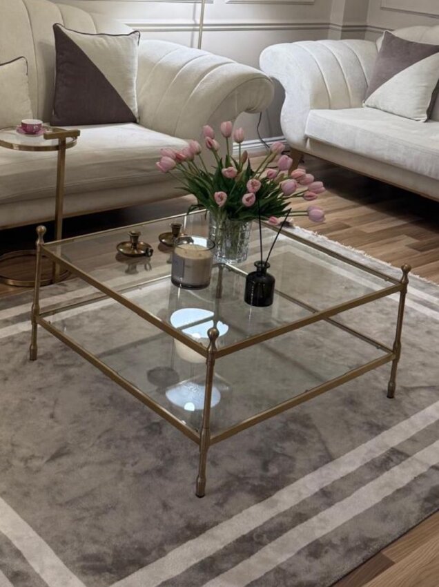 Mat Titanyum Gol 80x80 Orta Sehpa (SADECE İSTANBUL İÇİ) - 1