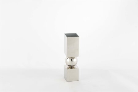 Metal Gövdeli Kübik Tabanlı Vazo 5x19cm - 2