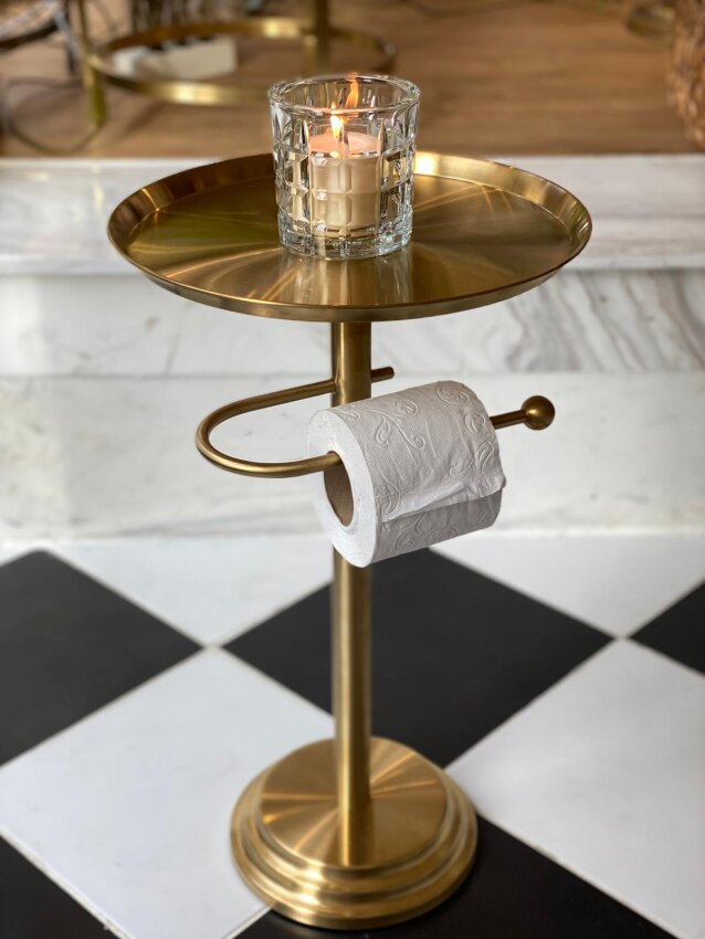 Roll & Rest Banyo Sehpası (Mat Gold) - 1