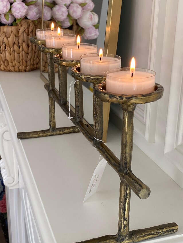 Antik Gold 5li Mumluk 49x17x23cm - 2