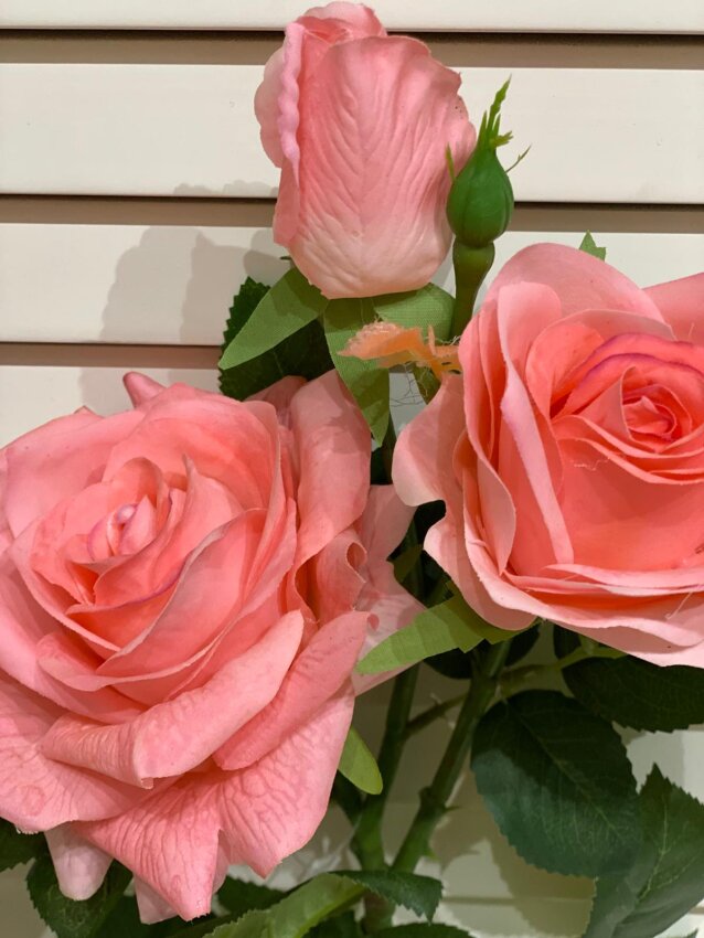 Yapay 1. Kalite 3 Dal Islak Gül Demeti (75cm) - 4