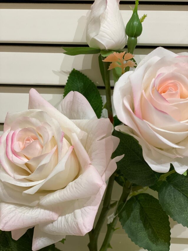 Yapay 1. Kalite 3 Dal Islak Gül Demeti (75cm) - 6
