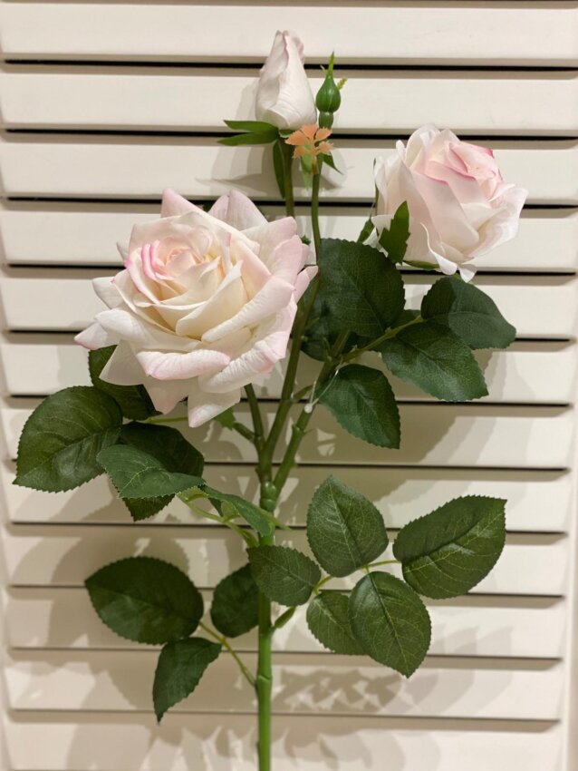 Yapay 1. Kalite 3 Dal Islak Gül Demeti (75cm) - 7