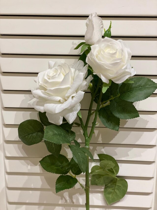 Yapay 1. Kalite 3 Dal Islak Gül Demeti (75cm) - 8