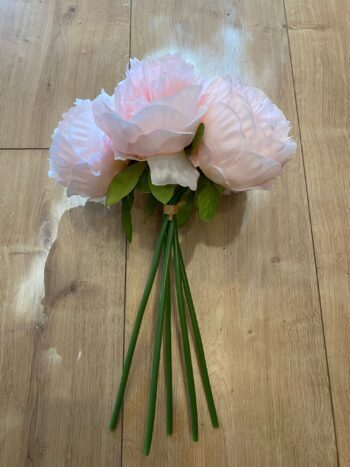 Yapay 1. Kalite Pembe Açmış Şakayık (30cm) - 2