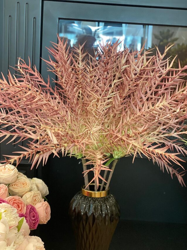  Yapay 1. Kalite Yeşil-Kahve Biberiye Dalı (93cm) - 2