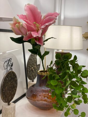 Yapay 1.Kalite 3lü Pembe Lilyum 95 cm - 3