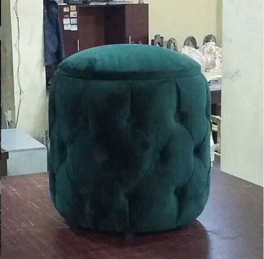 Yuvarlak Kapitone Puf - 1